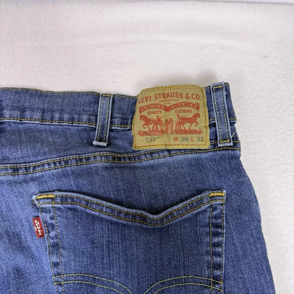 Levis 559 Jeans Mens 38x32‎ Relaxed Straight Classic Fit Blue Denim 100% Cotton